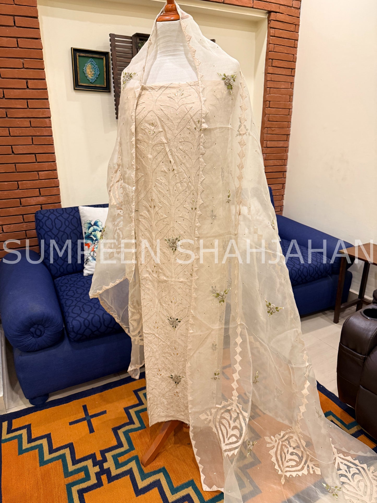 Ivory Ralli - 3 Piece Unstitched Set