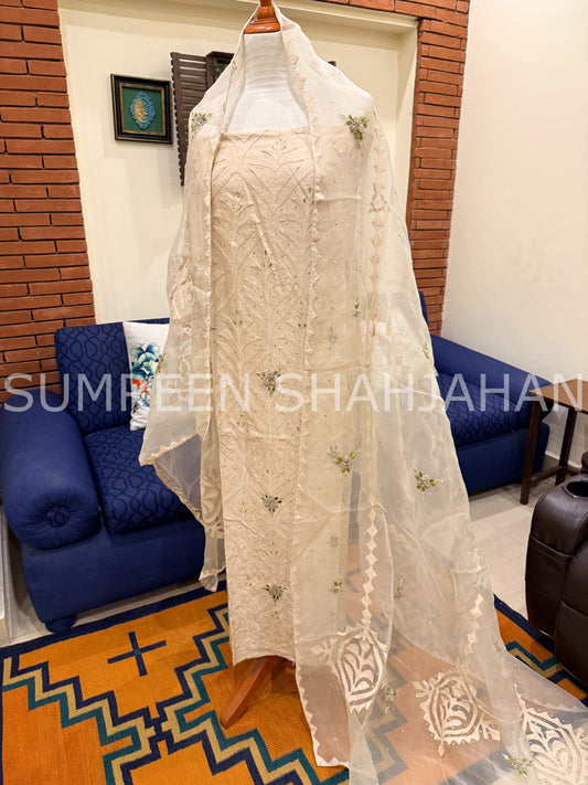 Ivory Ralli - 3 Piece Unstitched Set