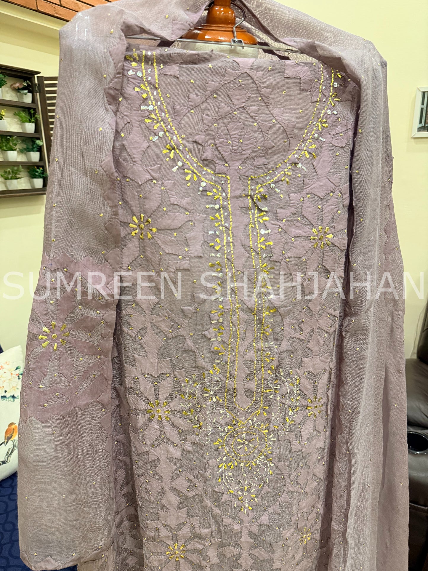 Lavender Ralli - 3 Piece Unstitched Set