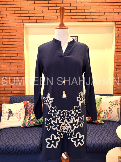 Midnight Bloom Embroidered Shirt & Trouser