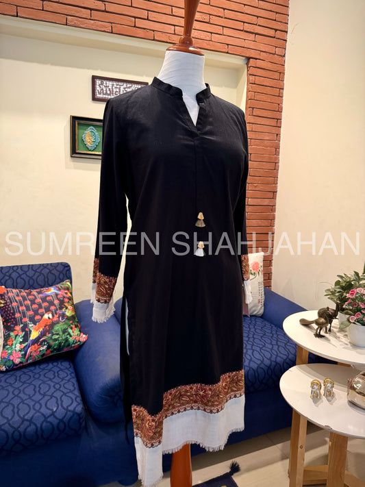 Black Heritage Shawl Detail Shirt & Trouser