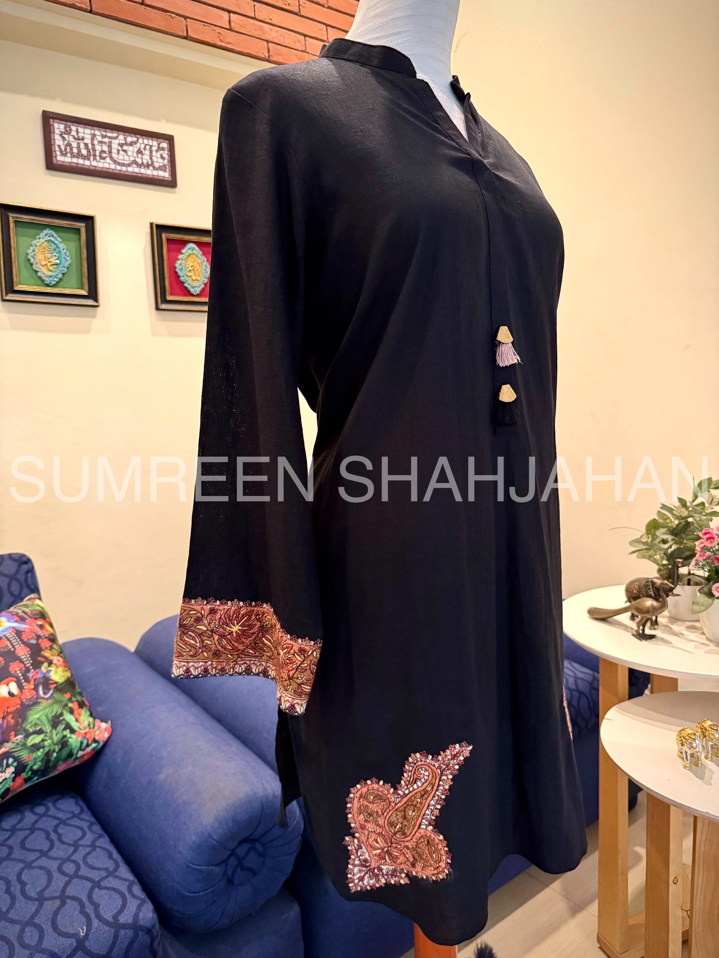 Royal Paisley Black Shirt & Trouser