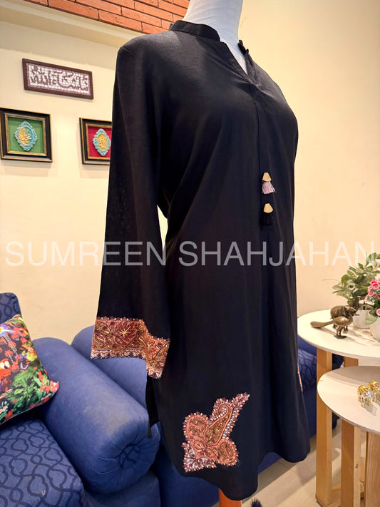 Royal Paisley Black Shirt & Trouser